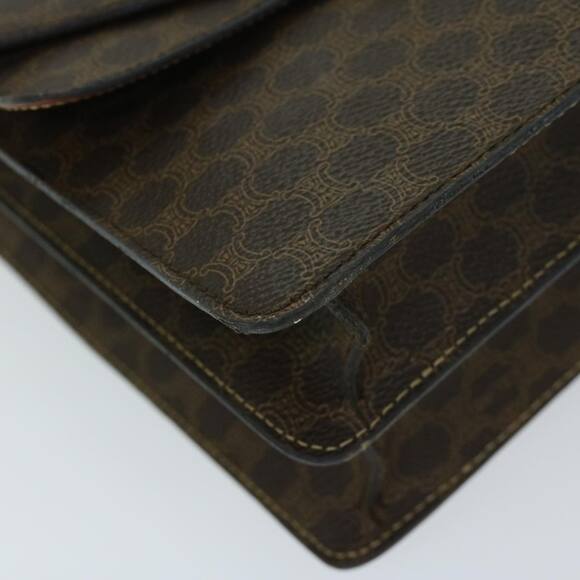 CELINE Macadam Canvas Hand Bag Pvc Brown - Picture 12 of 16